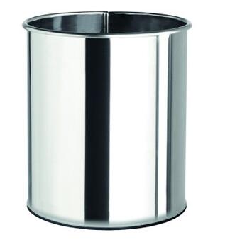 CORBEILLE À PAPIER PAPEA 8L INOX AVEC EMBASE EN CAOUTCHOUC
