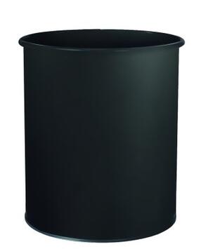 CORBEILLE À PAPIER PAPEA EN ACIER ANTI-UV 8L - NOIR GRAPHITE