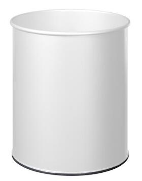 CORBEILLE À PAPIER PAPEA 30L EN ACIER BLANC ANTI-UV