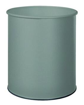 CORBEILLE À PAPIER POUDRÉ ANTI-UV GRIS MÉTAL 15L