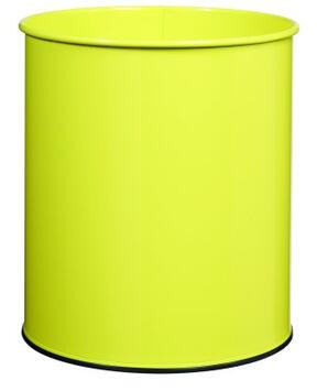 CORBEILLE À PAPIER 30L ACIER ANTI-UV JAUNE SOUFRE