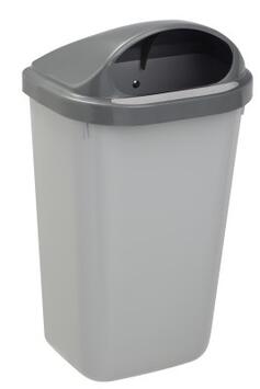 CORBEILLE MURALE XERIOS 50L GRIS - POUBELLE POLYPROPYLÈNE AVEC CLÉ