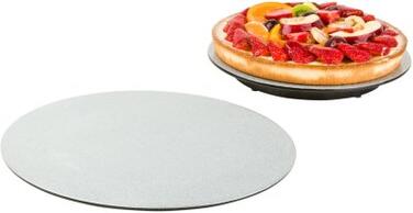 GUERIDON MELAMINE ARGENTÉ MATFER 24CM AVEC PATINS ANTI-DÉRAPANTS