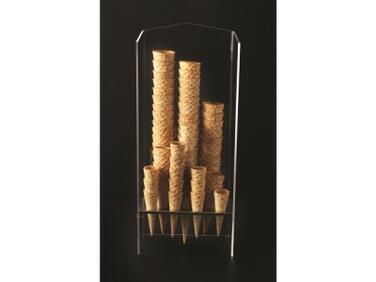 PORTE-CORNETS GLACE PLEXIGLASS 6 TROUS 31MM ET 12 TROUS 26MM