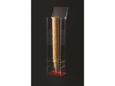PORTE-CORNETS GLACE VERTICAL 1 TROUS 35MM COUVERCLE ARTICULÉ
