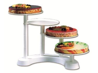 PRÉSENTOIR GÂTEAUX BUFFET 4 ÉTAGES DE 28CM HAUTEUR 44CM