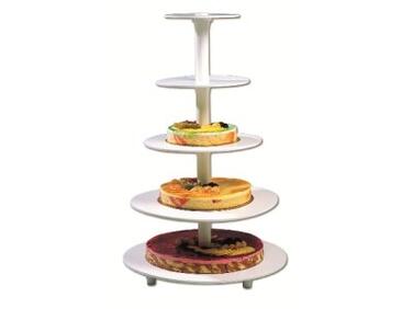 PRÉSENTOIR PIÈCE MONTÉE 5 ÉTAGES 44CM HAUTEUR 71CM