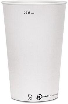 GOBELETS CARTON BLANC 38 CL JAUGÉ À 30 CL X110