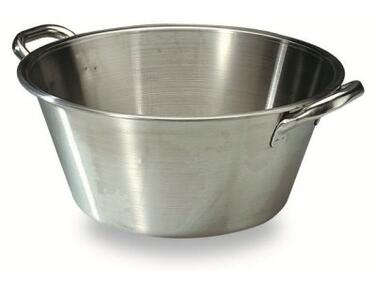 BASSINE LANDAISE INOX À ANSES 54 CM