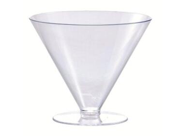 COUPES EN POLYSTYRÈNE DESSERT À PIED TRANSPARENTES RONDES Ø 90 H75 MM 17,5 CL X100