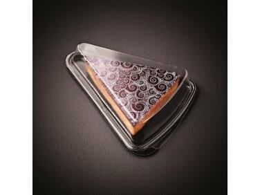 BASES TARTE TRIANGLE PS NOIR COUVERCLES TRANSPARENTS PVC X420