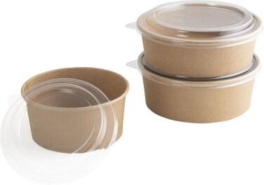 COUVERCLES SALADIERS CARTON KRAFT BRUN RONDS Ø 180 MM X300