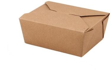 BOÎTES REPAS CARTON KRAFT 13,4X11 CM HAUTEUR 6,4 CM 80 CL X450