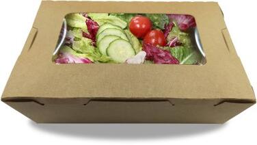 BOÎTES SALADE CARTON KRAFT 13,5X10,2 CM HAUTEUR 3,7 CM 45 CL X200