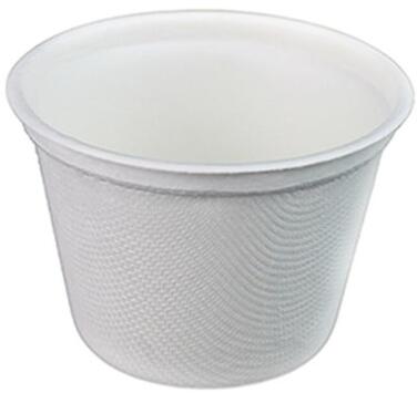 POTS À SAUCE FIBRE DE CANNE RONDS SANS COUVERCLE Ø 75 MM 14 CL X1000