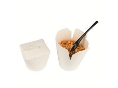 POTS SNACK À PÂTES CARTON BLANC AVEC COUVERCLE REPLIABLE 75 CL X500