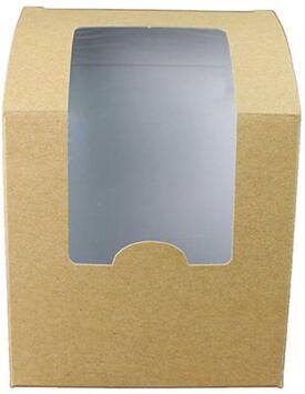 BOÎTES WRAP KRAFT À FENÊTRE 9,5 X 5,3 CM HAUTEUR 15 CM X600