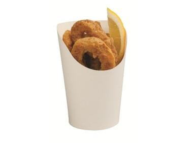 POTS SNACK EN CARTON BLANC POUR WRAPS OU FRITE Ø BASE 80 H134 MM X1000