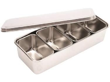 SET DE 5 MINI-PLATS JAPONAIS INOX POUR MISE EN PLACE