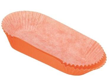 CAISSETTES PÂTISSIÈRES N°88 OVALES 105X40X25 MM MANDARINE X1000