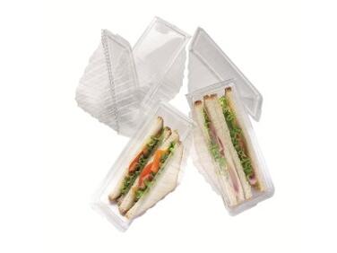 BOÎTES EN PET RECYCLÉ POUR 2 CLUB SANDWICHS X500