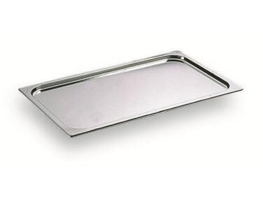 COUVERCLE INOX SANS POIGNÉE GN 1/1 BAC GASTRONORME SANS ANSE