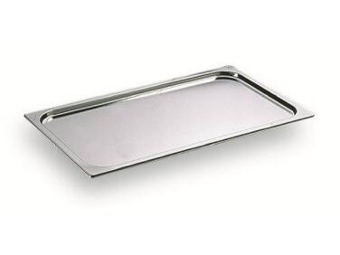 COUVERCLE INOX SANS POIGNÉE GN 2/3 BAC GASTRONORME SANS ANSE