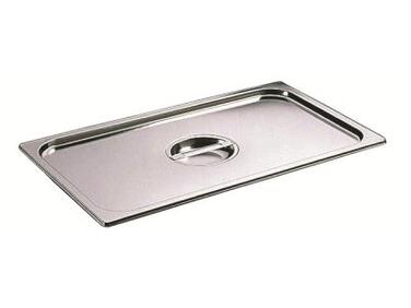 COUVERCLE INOX AVEC POIGNÉE GN 1/1 BAC GASTRONORME SANS ANSE