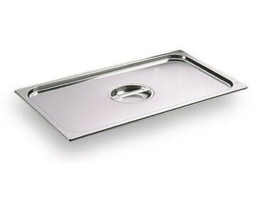 COUVERCLE INOX AVEC POIGNÉE GN 1/3 BAC GASTRONORME SANS ANSE