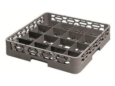 PANIER DE BASE AVEC CLOISONS POUR 16 VERRES INCLINÉS