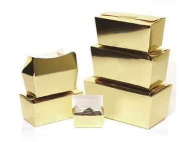 BALLOTINS À CHOCOLATS CARTON OR BLANC 500G 158X78X70 MM X25