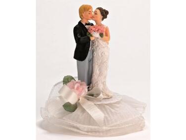 SUJETS DE MARIAGE "COUPLE DOUCEUR" H 17 CM X4