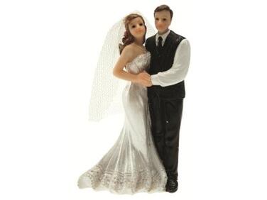 SUJETS DE MARIAGE "COUPLE VENISE" H12 CM X2