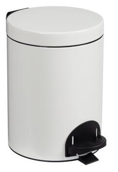 POUBELLE A PEDALE SANELIA  5L  BLANC