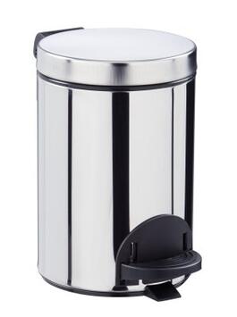 POUBELLE A PEDALE SANELIA 3L INOX BRILLANT AISI 304 (18/10)