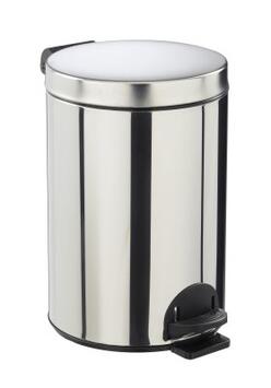 POUBELLE A PEDALE SANELIA 14L INOX BRILLANT AISI 304 (18/10)
