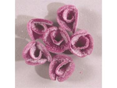 DÉCORS EN PAIN AZYME, VIOLETTES CRISTALLISÉES Ø 20 MM X100
