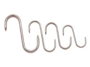 ESSES DE BOUCHERIE INOX 2 POINTES 16 CM DIAMÈTRE 6 MM X10