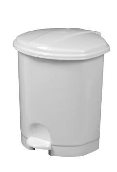 POUBELLE A PEDALE PLASTIQUE PRIMA  5L  BLANC