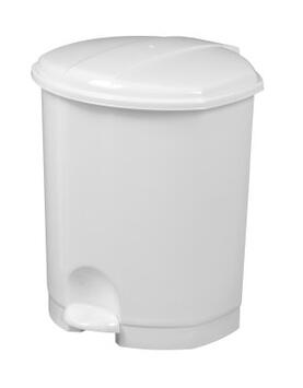 POUBELLE A PEDALE PLASTIQUE PRIMA  7L  BLANC