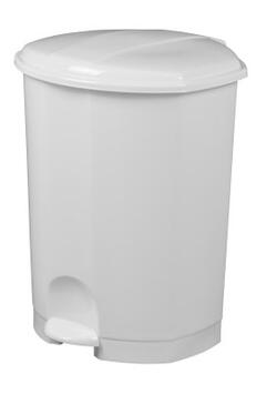 POUBELLE A PEDALE PLASTIQUE PRIMA  30L  BLANC