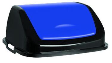 COUVERCLE BASCULANT 50L CLAP BLEU  BLEU / NOIR