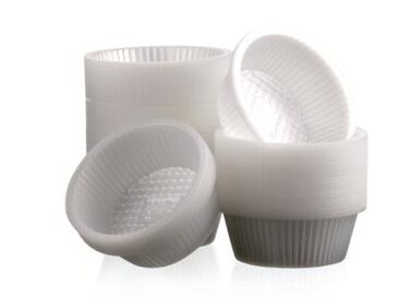 CAISSETTES EN PS TRANSLUCIDE POUR BABA Ø8,3 HAUTEUR 3,1CM X1000