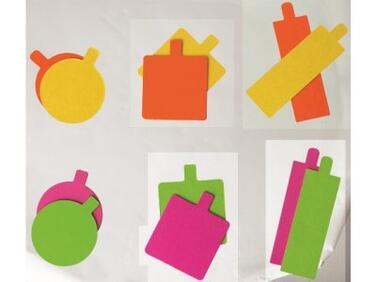 MINI-CARTONS RÉVERSIBLES ANIS/FUCHSIALANGUETTE CARRÉS 80MM X200