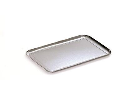 PLATEAUX EN CARTON MÉTALLISÉ 1 FACE ARGENT 42X28 CM X25