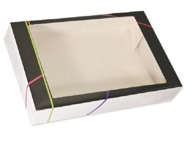 BOÎTES TRAITEUR CARTON FENÊTRE TRANSPARENTE 620X420X80MM X25