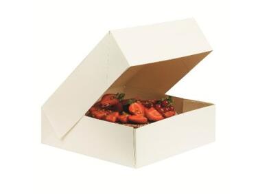 BOÎTES À SAVARIN EN CARTON BLANC H100 MM 230X230 MM X50
