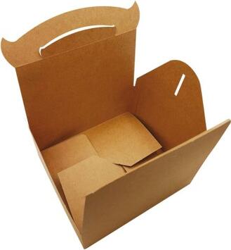 BOÎTES EN CARTON KRAFT BRUN À POIGNÉE 180X100X65 MM X50
