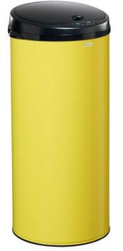 POUBELLE A OUVERTURE AUTO   45L  SENSITIVE  JAUNE SOUFRE