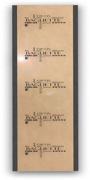 SACS 3-4 BAGUETTE PAPIER IMPRIMÉ "LES MOTS" 19 / 7 X 42 CM KRAFT BRUN X1000